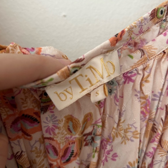 ByTimo Floral Babydoll Mini Dress Small Feather Print - Picture 4 of 7